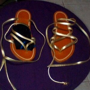 I'm selling brand new no box gladiator sandals gold size 38..